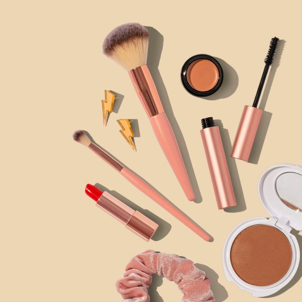 Maquiagem natural e produtos de beleza